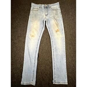 Indigo Wisdom Denim Jeans Womens 30x32 Blue Stretch Mid Rise Cotton Light Wash